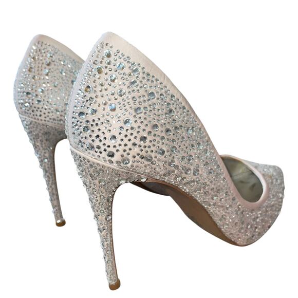 Pumps Rhinstone Heels Point Toe - Picture 5 of 10